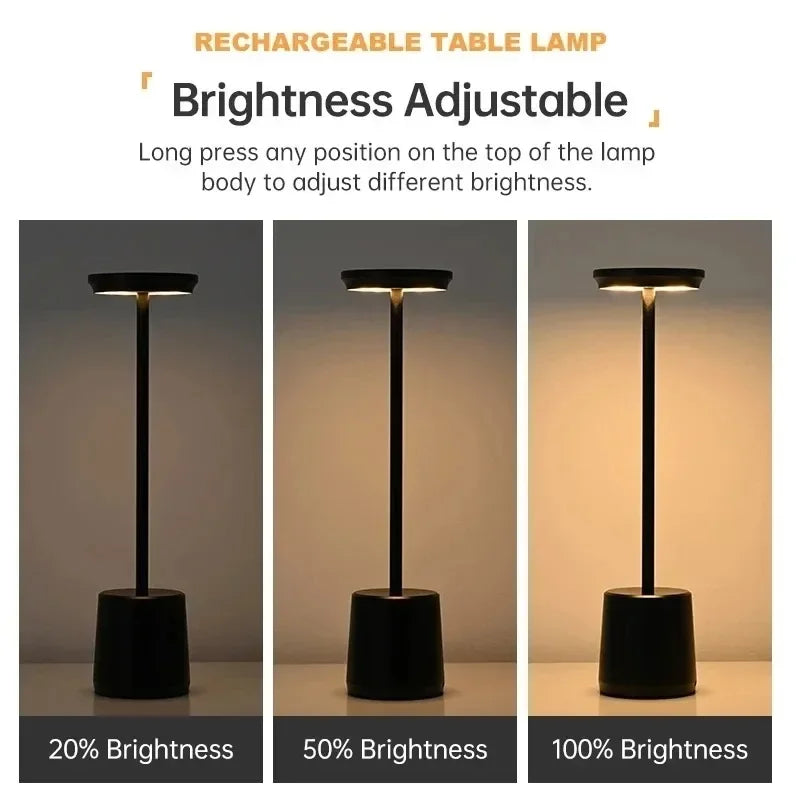 Lampada da Tavolo Tattile Ricaricabile a LED per Luce Notturna, Lampada da Scrittura, Luci d'Ambiente Creative da Comodino, Illuminazione Notturna per Decorazione Esterna/Bar