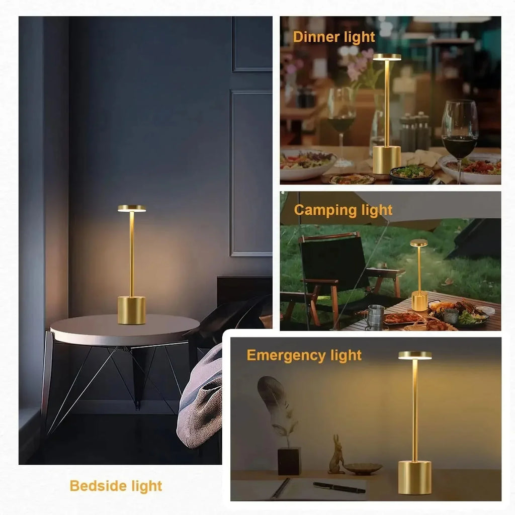 Lampada da Tavolo Tattile Ricaricabile a LED per Luce Notturna, Lampada da Scrittura, Luci d'Ambiente Creative da Comodino, Illuminazione Notturna per Decorazione Esterna/Bar