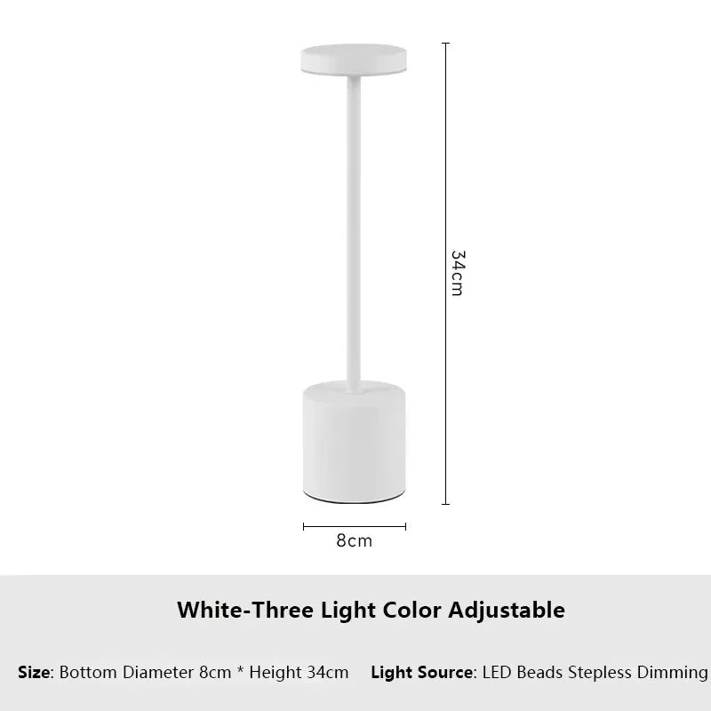 Lampada da Tavolo Tattile Ricaricabile a LED per Luce Notturna, Lampada da Scrittura, Luci d'Ambiente Creative da Comodino, Illuminazione Notturna per Decorazione Esterna/Bar