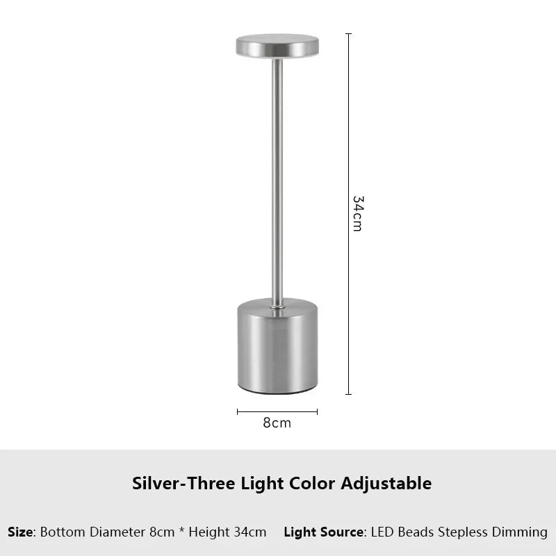Lampada da Tavolo Tattile Ricaricabile a LED per Luce Notturna, Lampada da Scrittura, Luci d'Ambiente Creative da Comodino, Illuminazione Notturna per Decorazione Esterna/Bar