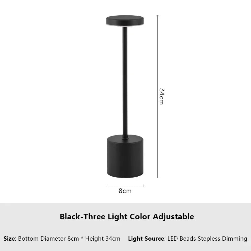 Lampada da Tavolo Tattile Ricaricabile a LED per Luce Notturna, Lampada da Scrittura, Luci d'Ambiente Creative da Comodino, Illuminazione Notturna per Decorazione Esterna/Bar
