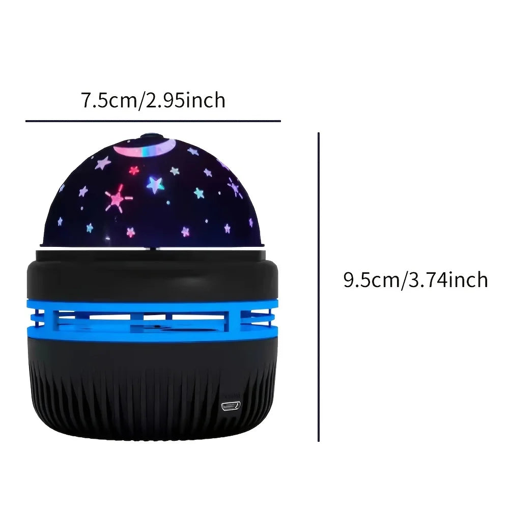 Lampada da atmosfera per camera da letto a LED colorata con cielo stellato, sfera magica rotante, stella notturna, camera da letto, per la decorazione domestica