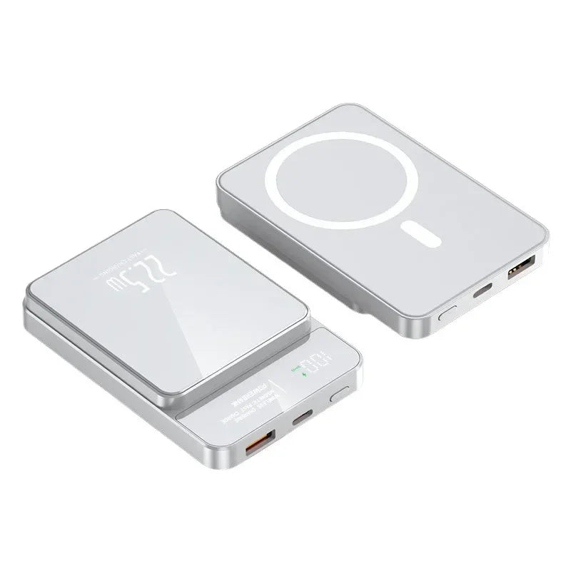 Power Bank Magnetico da con Ricarica Veloce Wireless da 20W, Batteria Portatile per iPhone 15, 14, 13, 12, Samsung S23, S22 e Xiaomi.