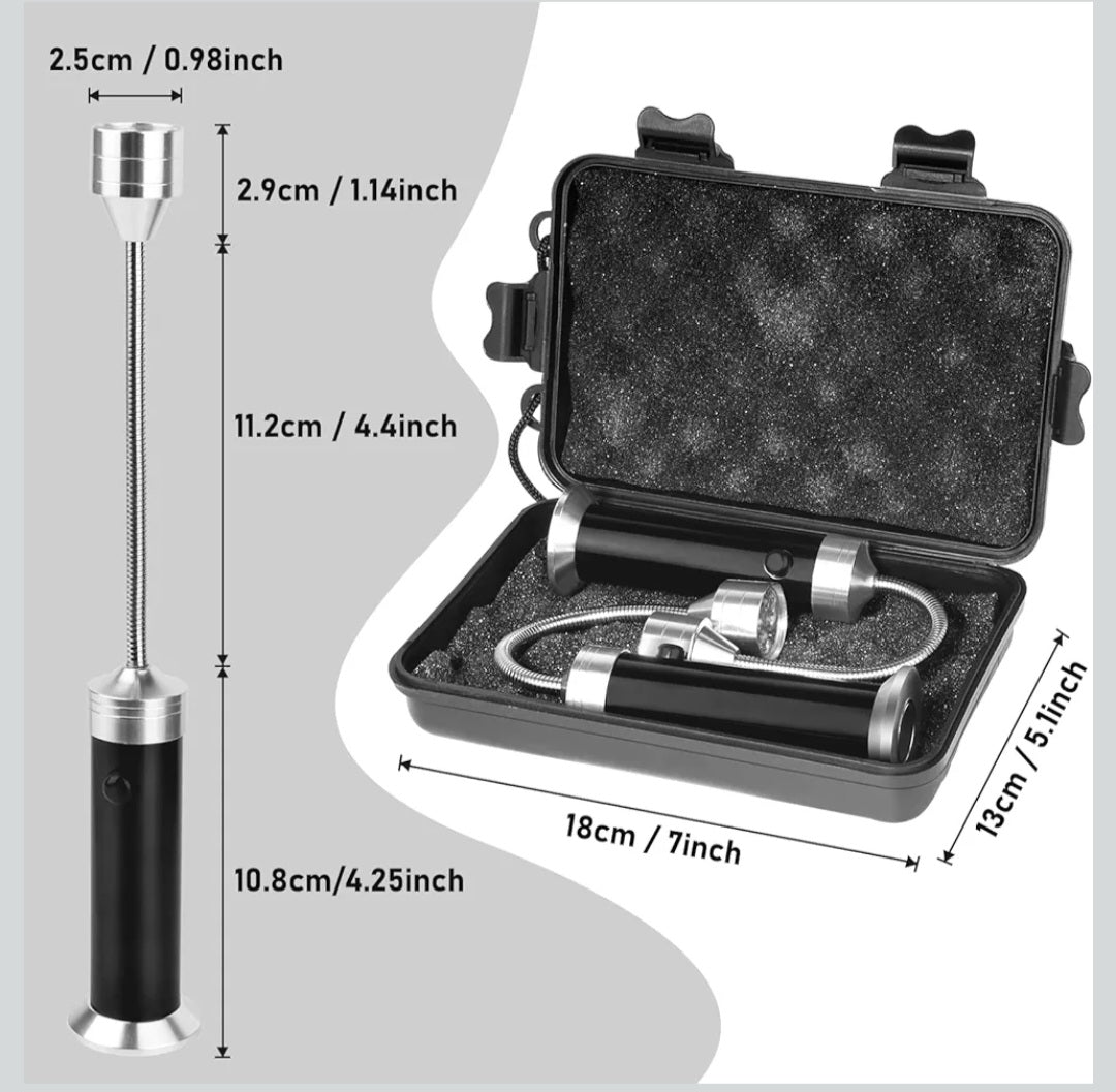 Lampada Barbecue Magnetica Accessori Barbecue BBQ 360 Gradi Regolabile con Scatola Portaoggetti per Lotus Grill Barbecue Carbonella Griglia Barbecue Lettura Lavoro Riparazione | Nero