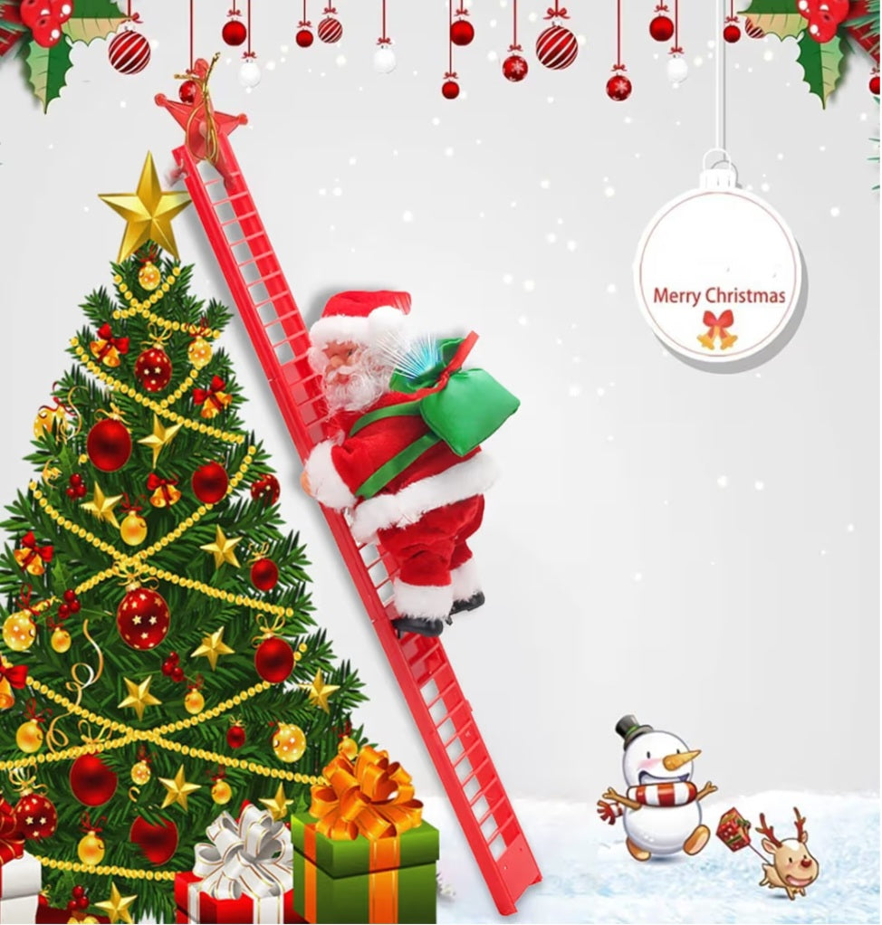 Regali di Natale elettrici, Babbo Natale, Babbo Natale, Babbo Natale (con musica), decorazione natalizia per albero di Natale, casa, esterno e interno