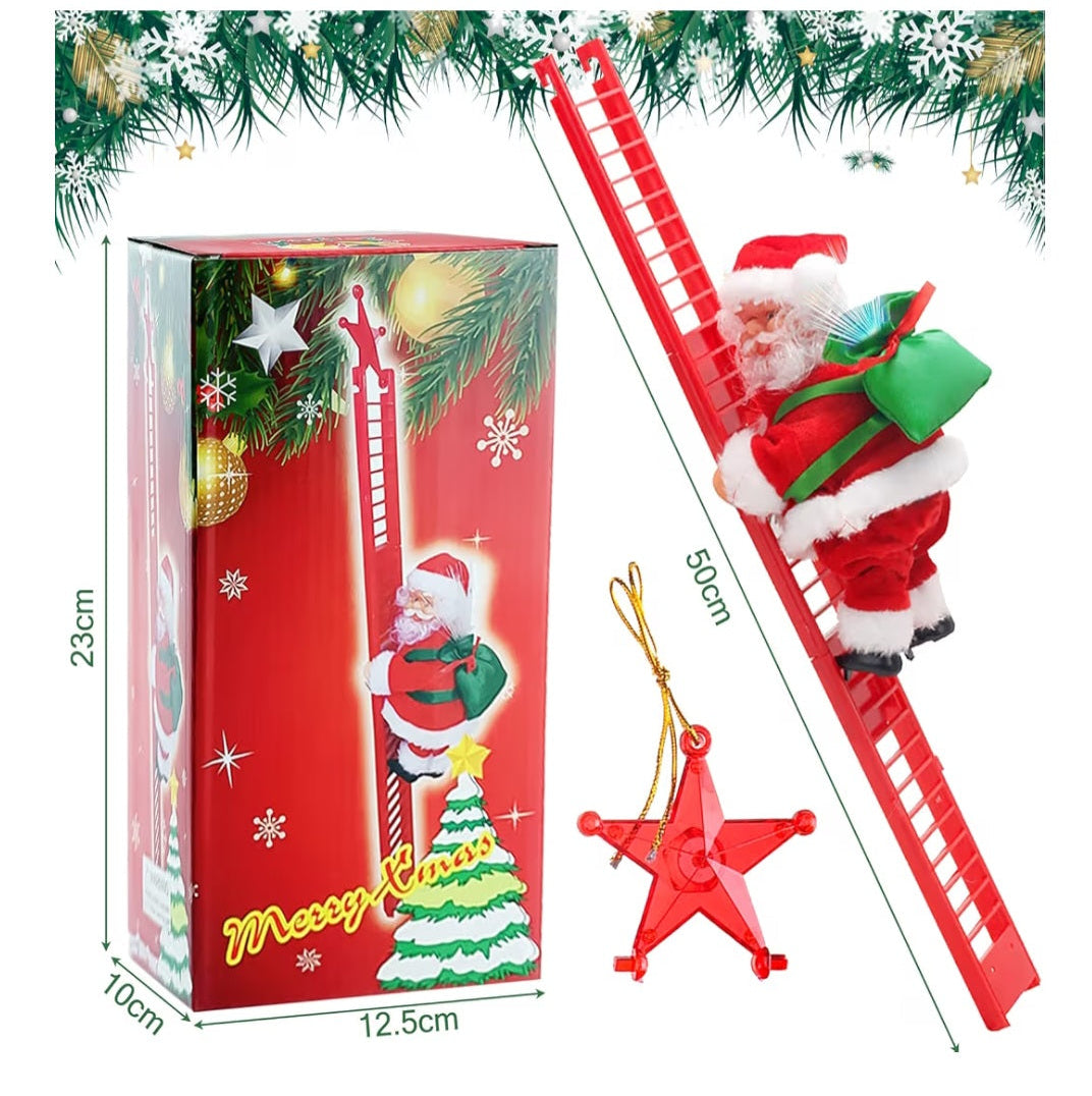 Regali di Natale elettrici, Babbo Natale, Babbo Natale, Babbo Natale (con musica), decorazione natalizia per albero di Natale, casa, esterno e interno